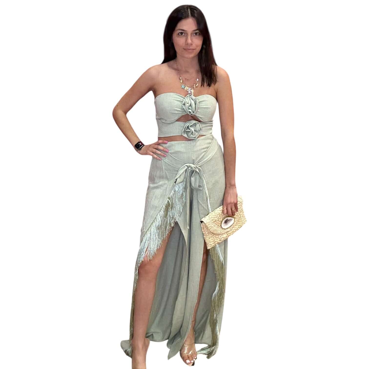 Rose Fringe Pant Set – Alicia DiMichele Boutique