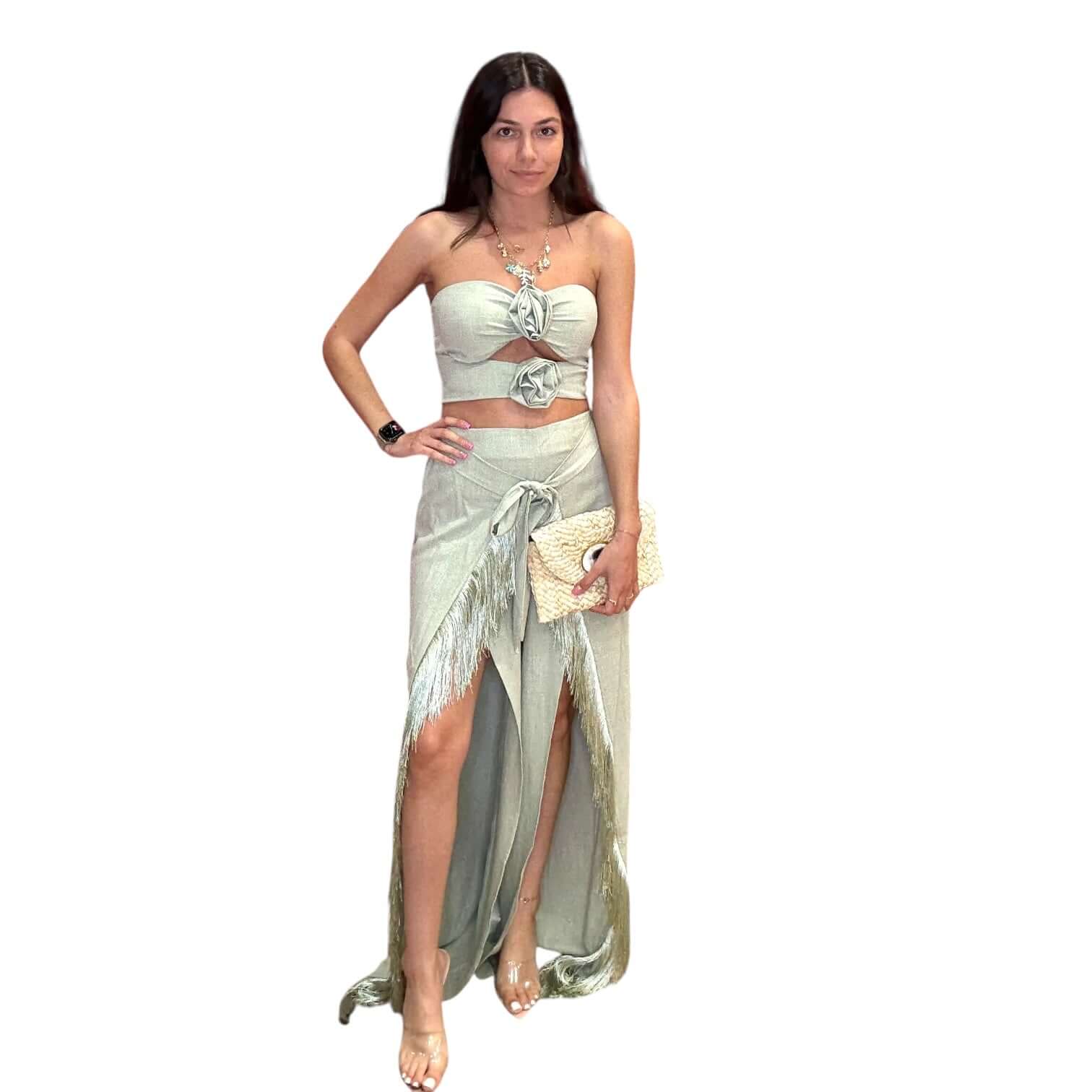 Rose Fringe Pant Set – Alicia DiMichele Boutique