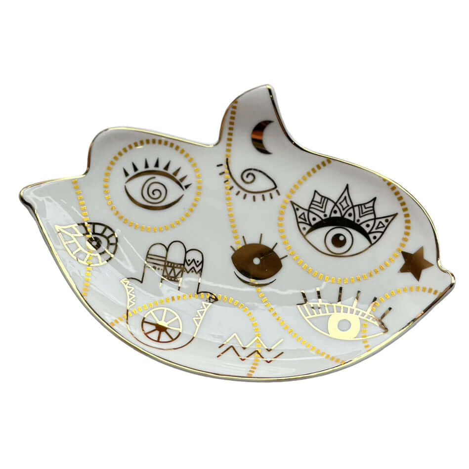 Unique Evil Eye Protection Jewelry Dish - Gold – Alicia DiMichele Boutique