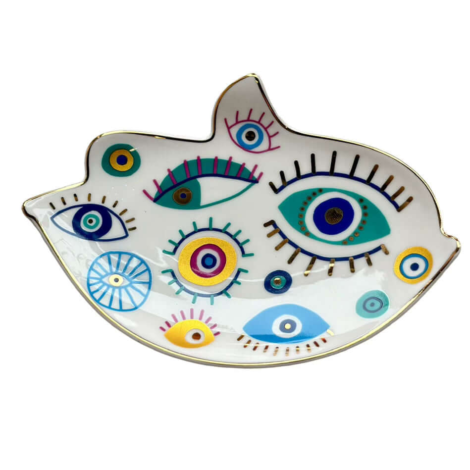 Unique Evil Eye Protection Jewelry Dish - Turquoise – Alicia DiMichele Boutique