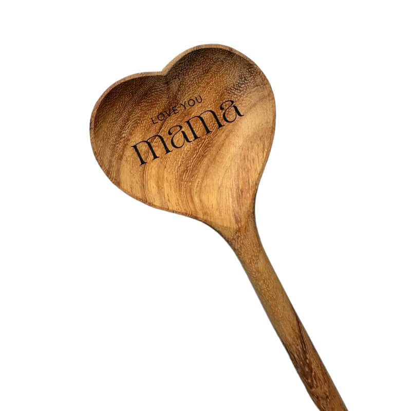 Love You Mama Wooden Heart Spoon – Alicia DiMichele Boutique