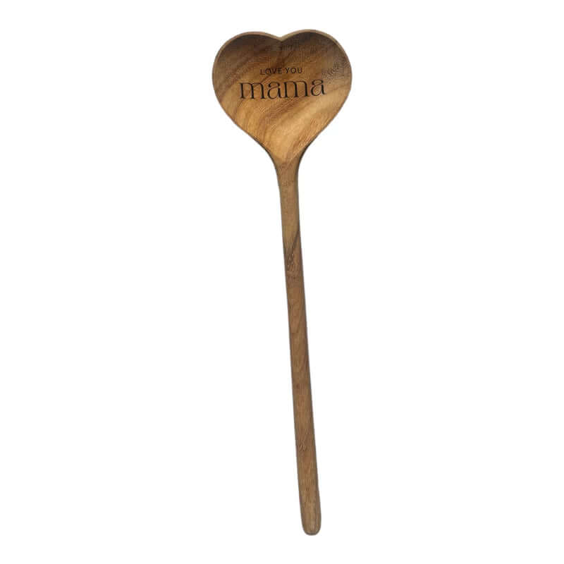 Love You Mama Wooden Heart Spoon – Alicia DiMichele Boutique