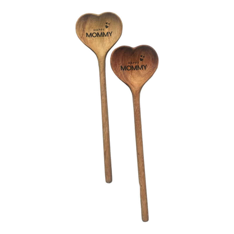 Happy Mommy Wooden Heart Spoon – Alicia DiMichele Boutique