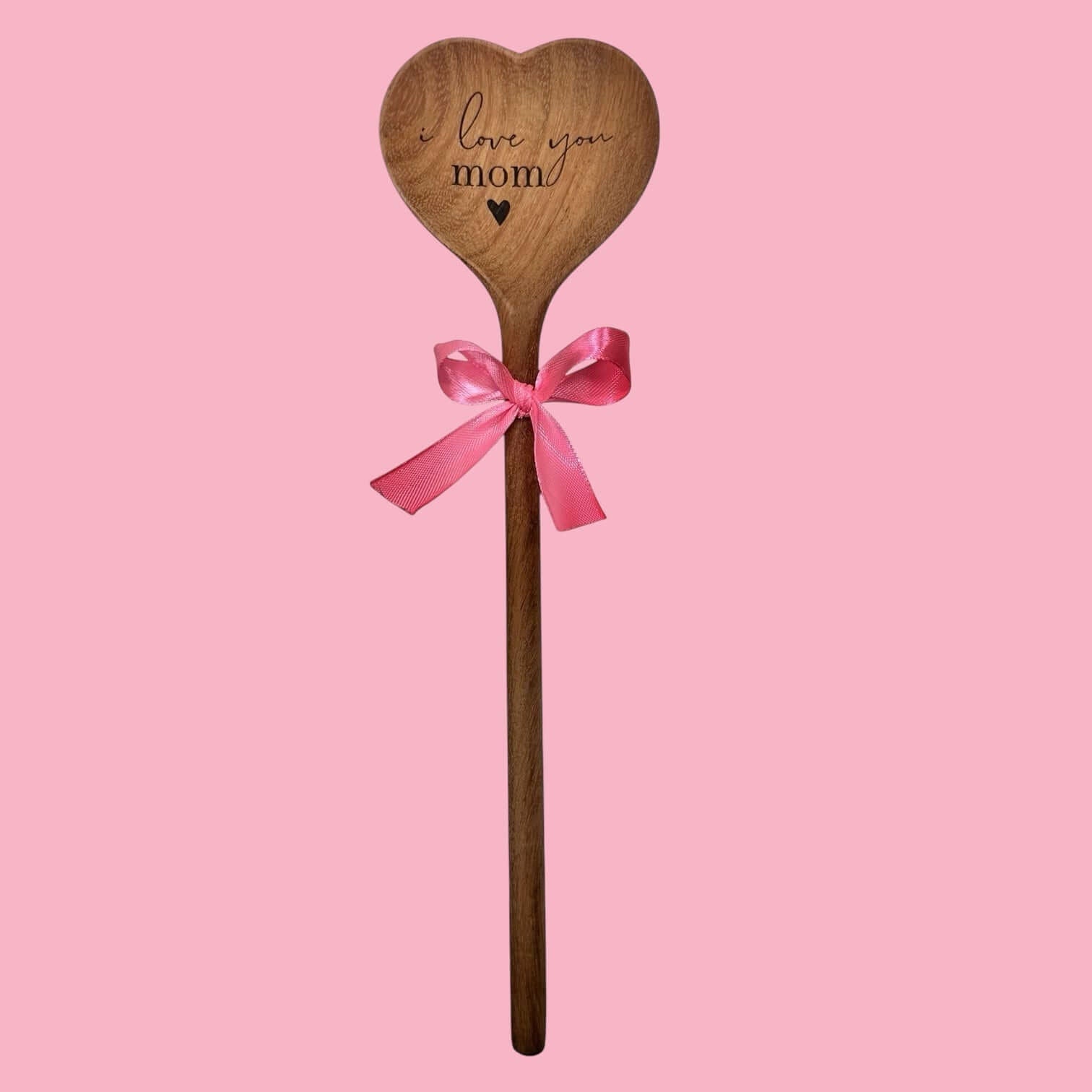 Bold I Love You Mom Wooden Heart Spoon – Alicia DiMichele Boutique