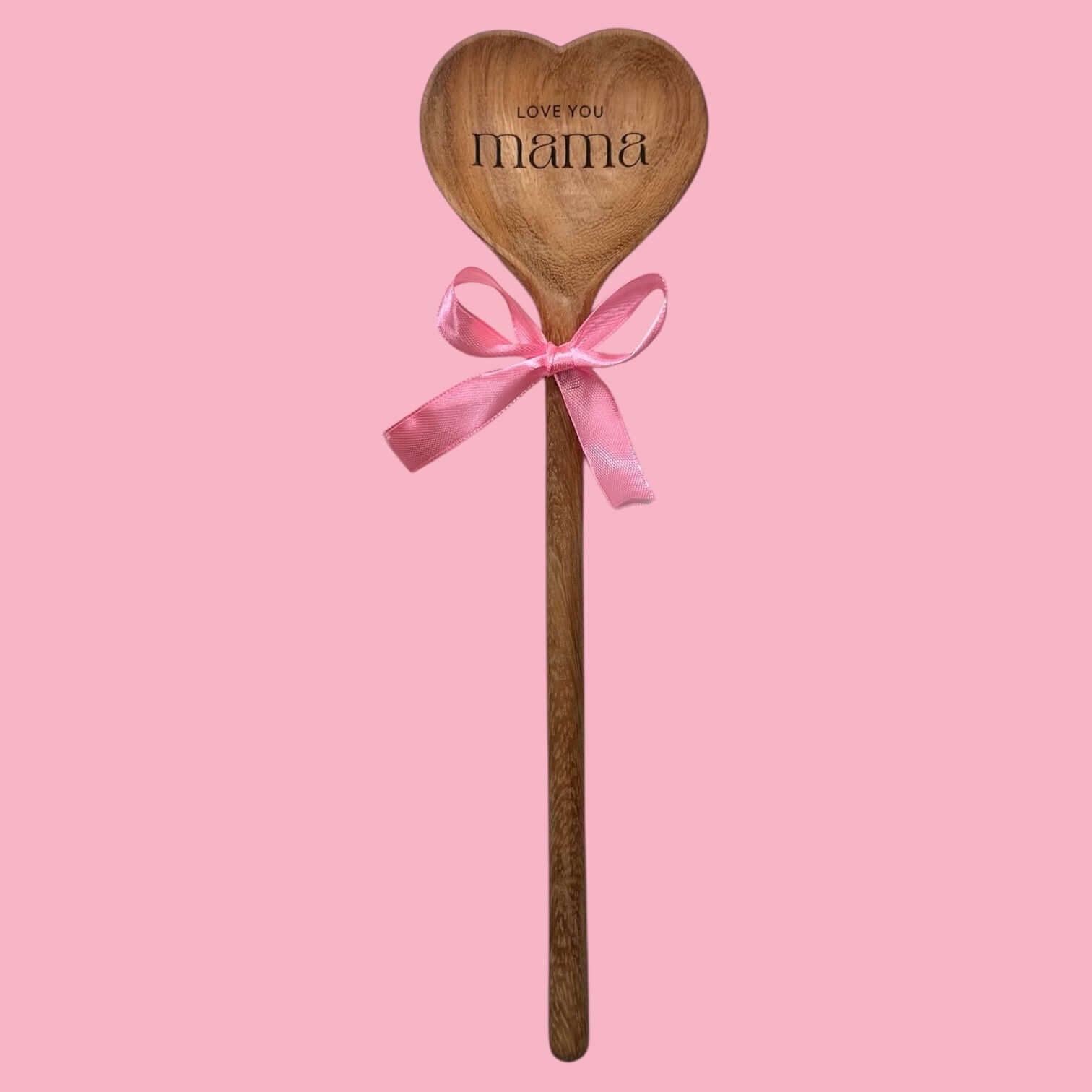 Love You Mama Wooden Heart Spoon – Alicia DiMichele Boutique