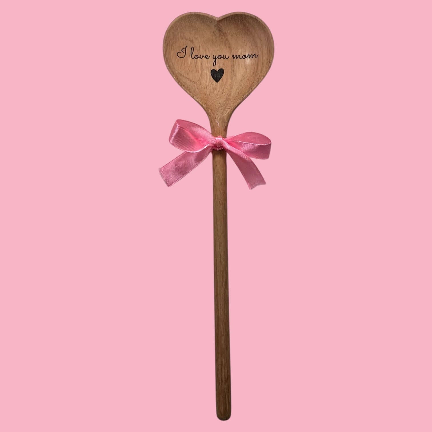 I Love You, Mom Wooden Heart Spoon – Alicia DiMichele Boutique