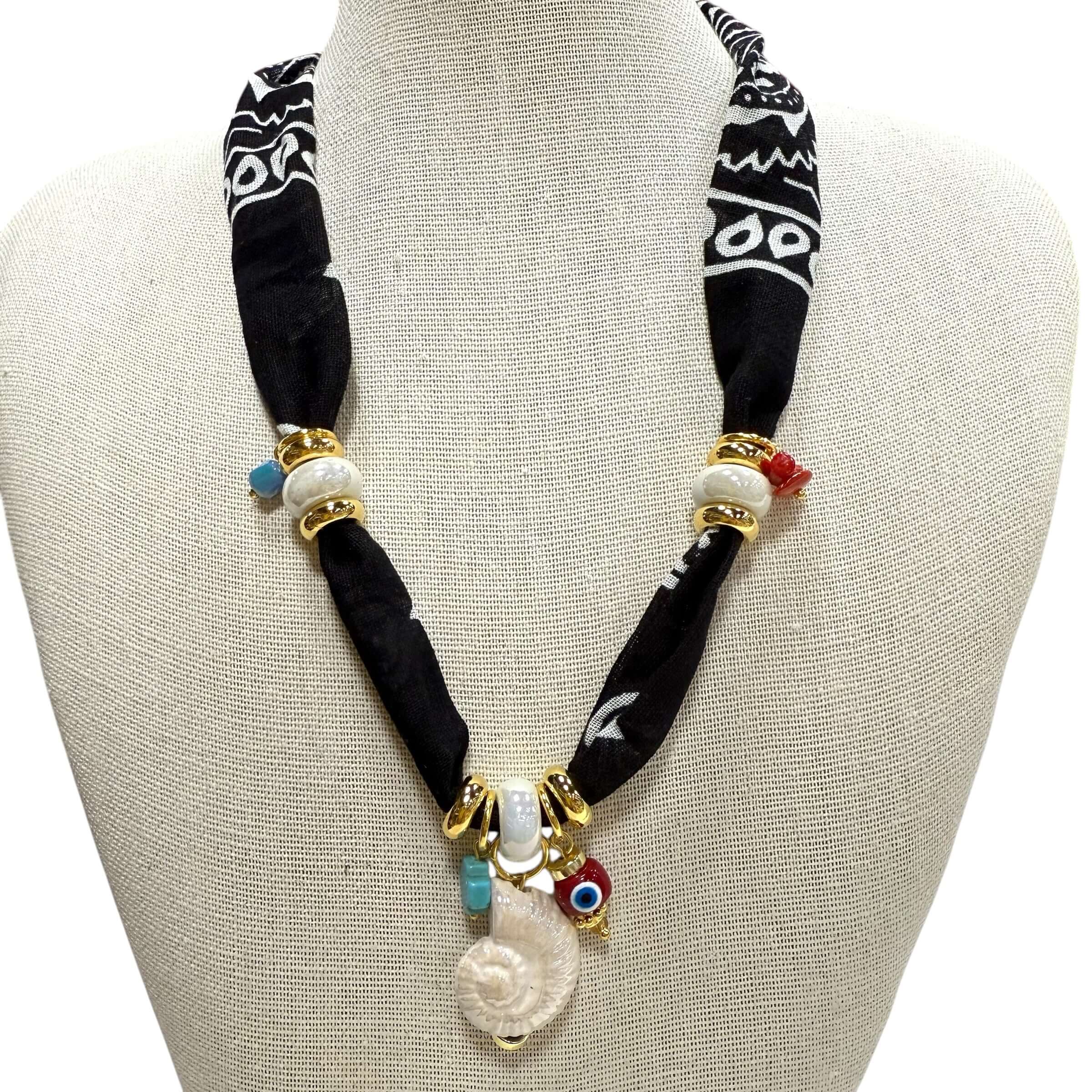 Nautilus Shell Boho Bead Necklace – Alicia DiMichele Boutique