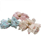 Large Floral Sheer Bow Hair Clip - Blue – Alicia DiMichele Boutique