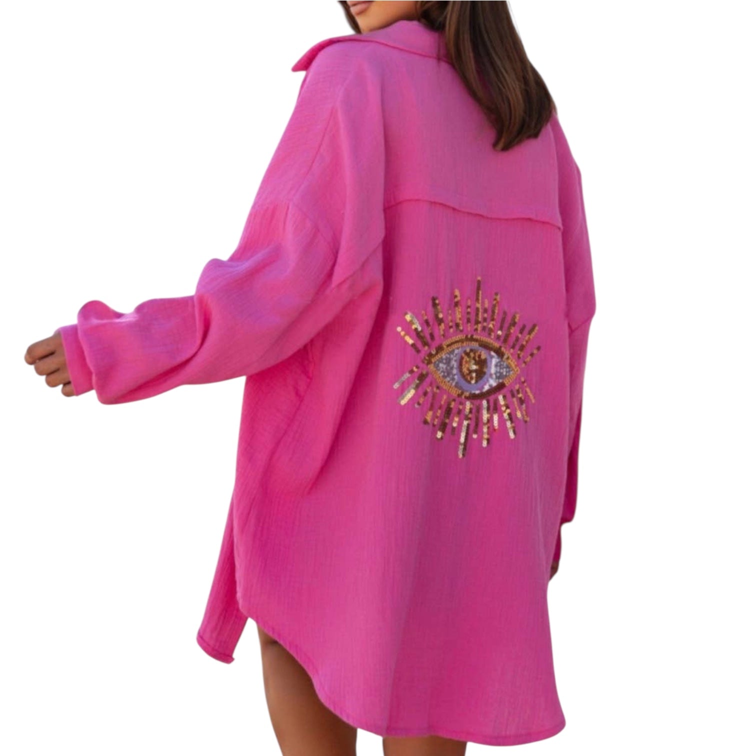 Barbie Girl Evil Eye Gauze Shirt – Alicia DiMichele Boutique