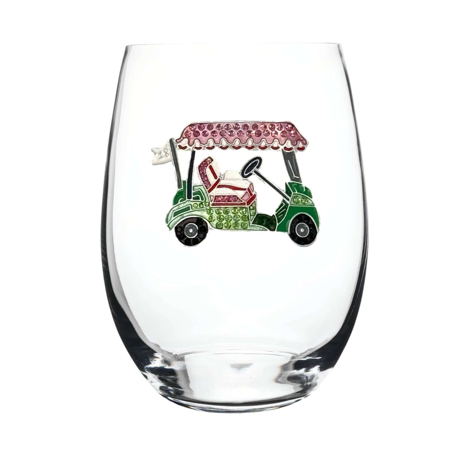 Golf Cart Stemless Wine Glass – Alicia DiMichele Boutique