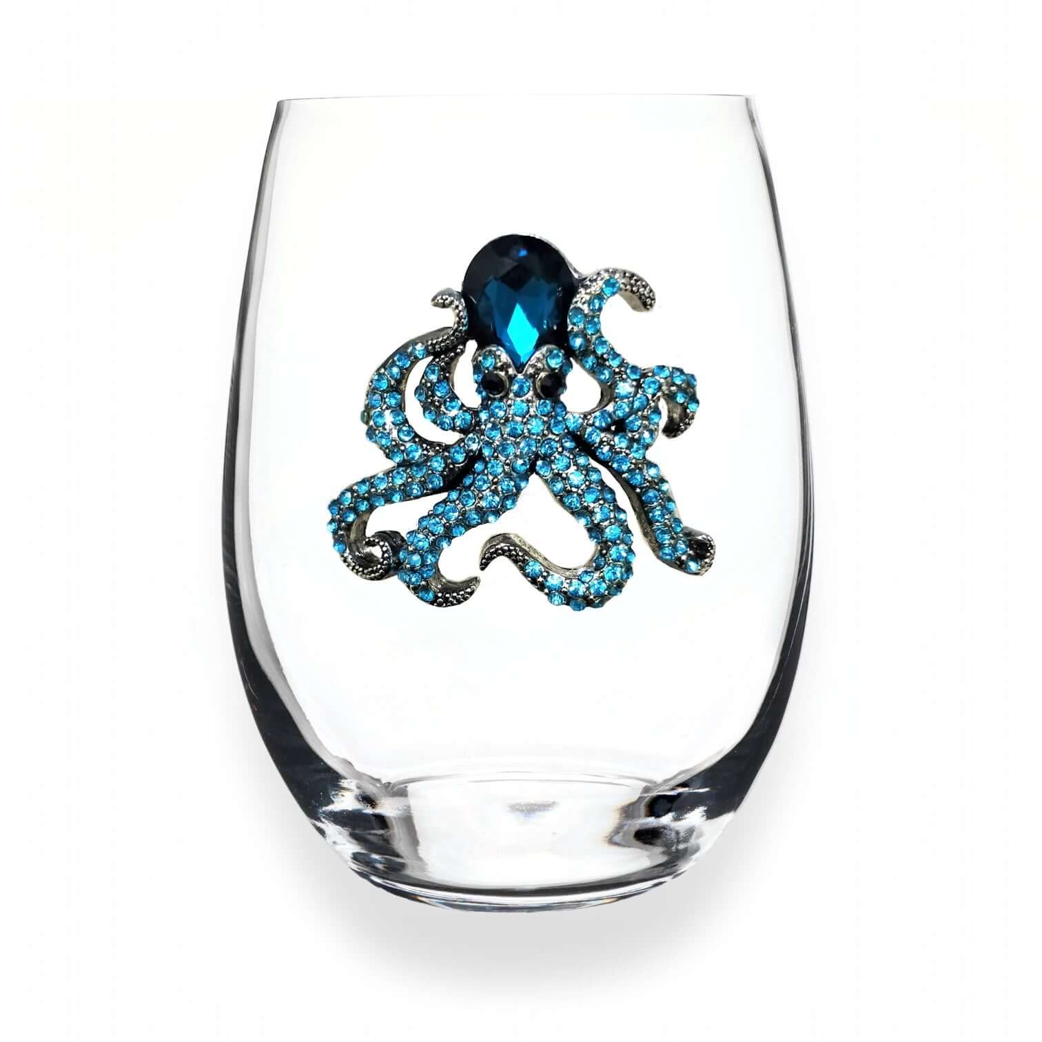 Octopus Jeweled Stemless Wine Glass – Alicia DiMichele Boutique