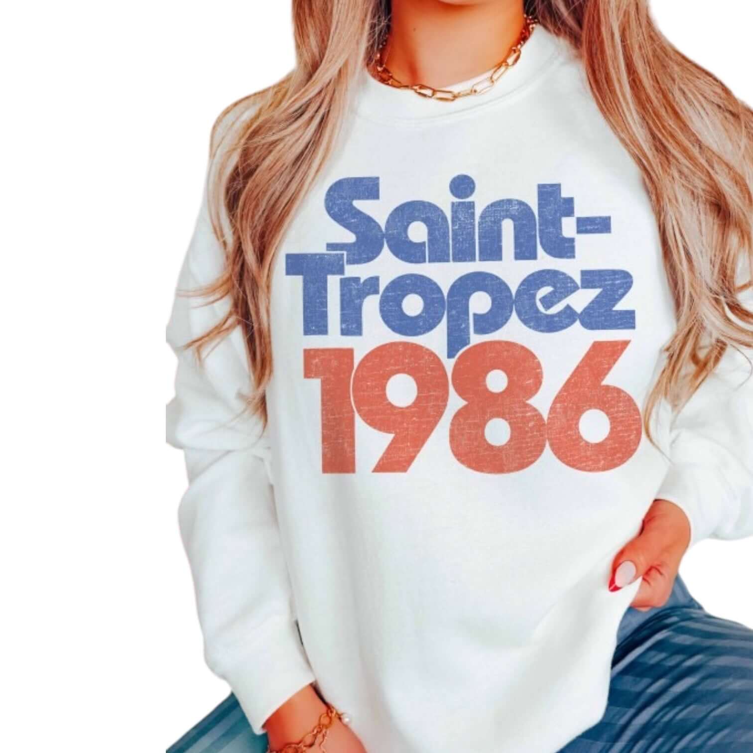 Saint Tropez 1986 Sweatshirt – Alicia DiMichele Boutique