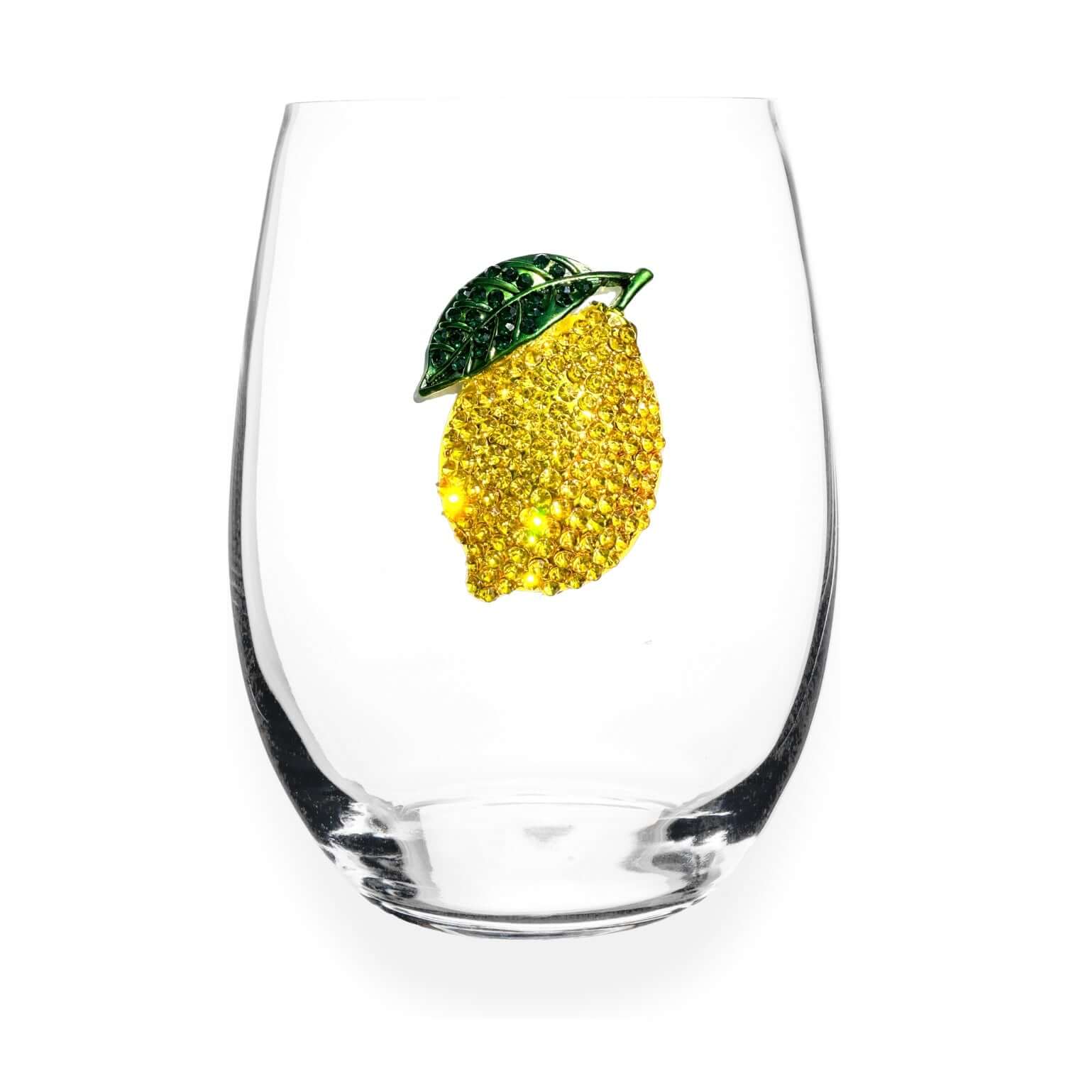 Lemon Stemless Wine Glass – Alicia DiMichele Boutique