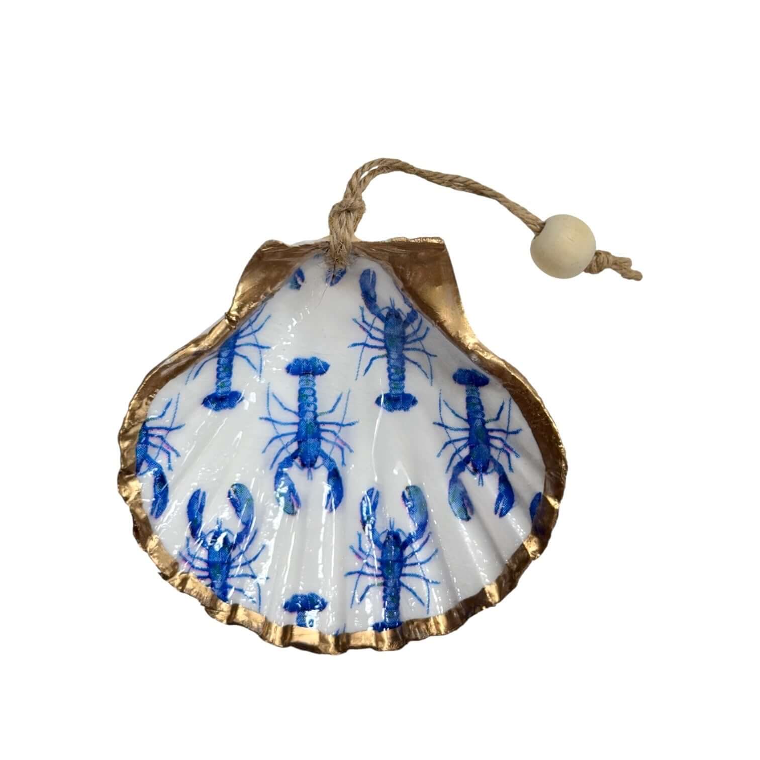 Blue Lobster Shell Ornament | Alicia DiMichele Boutique