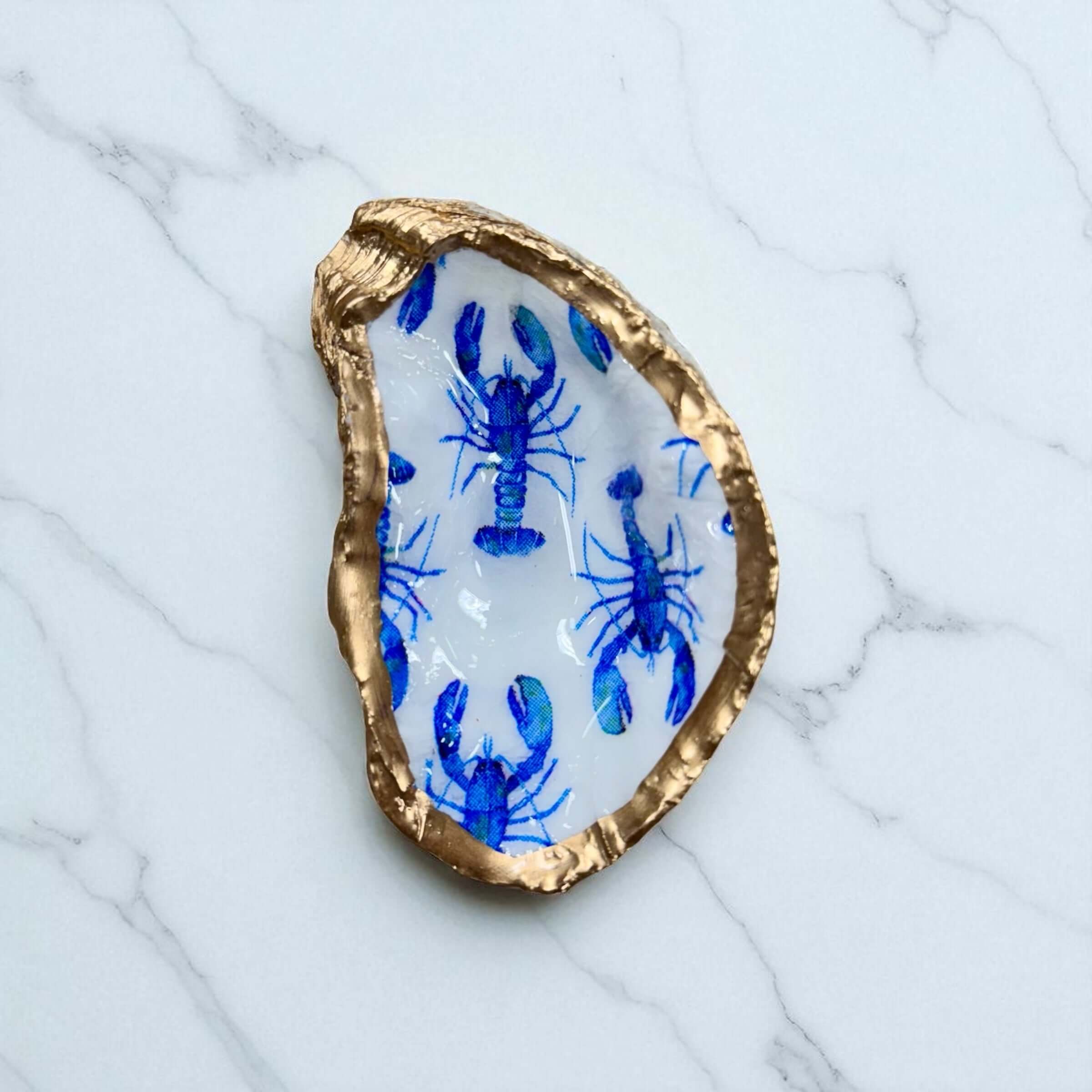 Blue Lobster Oyster Shell Dish – Alicia DiMichele Boutique