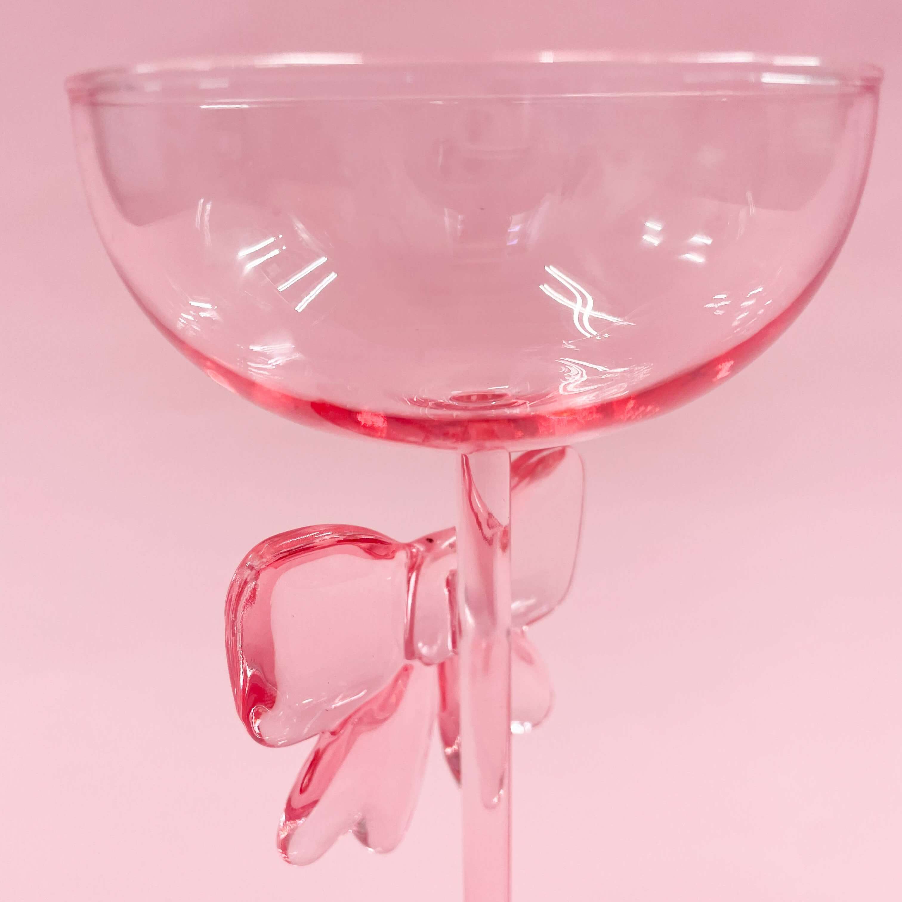 Blush Bow Coupe Glass – Alicia DiMichele Boutique