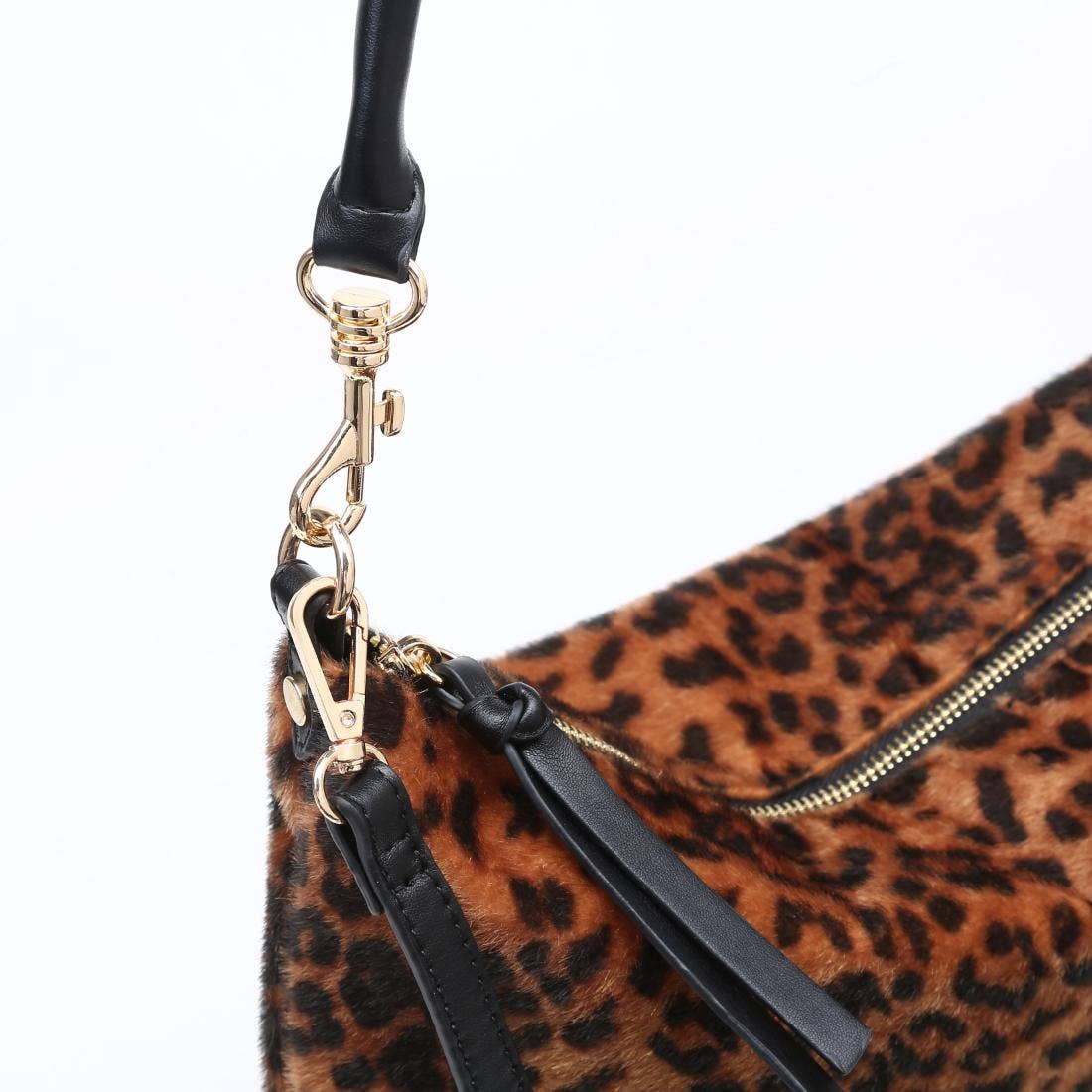 Alessia Leopard Slouchy Hobo Bag