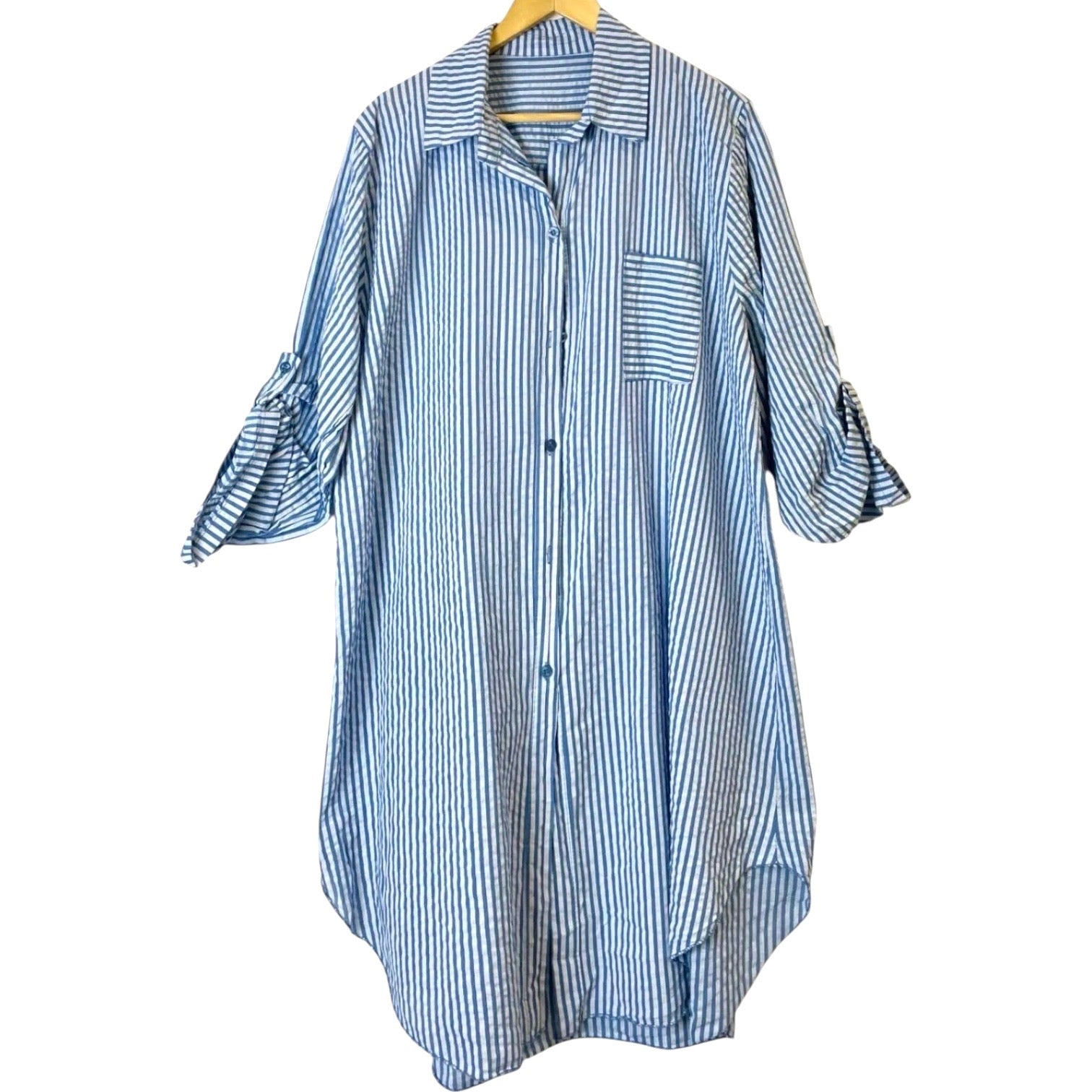Blue Sky Shirt Dress – Alicia DiMichele Boutique