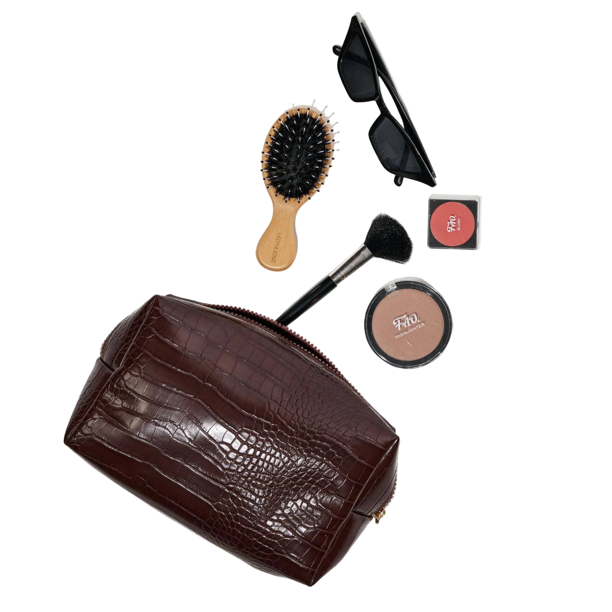Croc Chic Travel Cosmetic Organizer Pouch