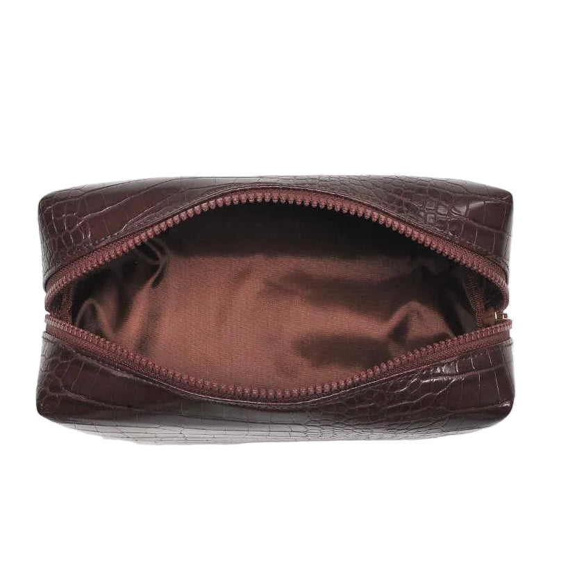 Croc Chic Travel Cosmetic Organizer Pouch