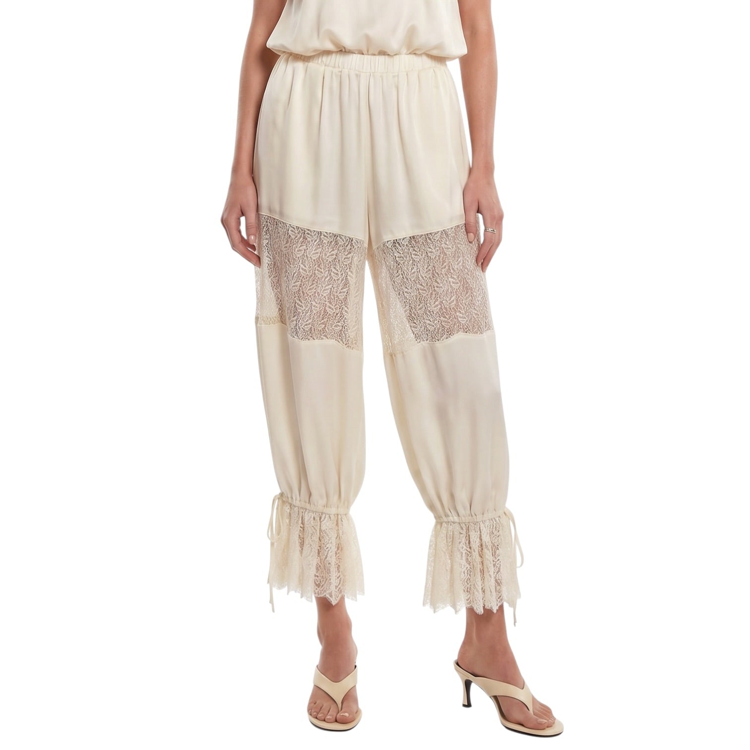 Cream Satin Lace Bloomer Pants – Alicia DiMichele Boutique