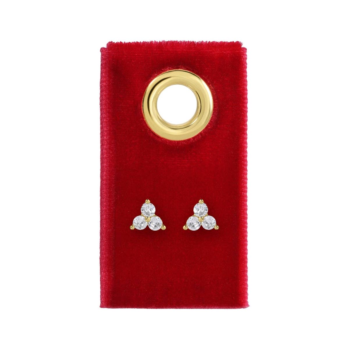 Delicate Triple Cluster Stud Earrings