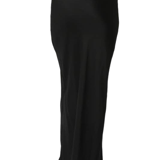 Black maxi skirt on a white background
