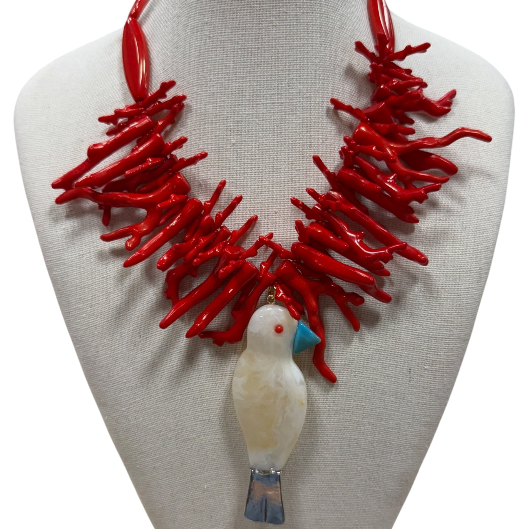 seabird necklace on white background