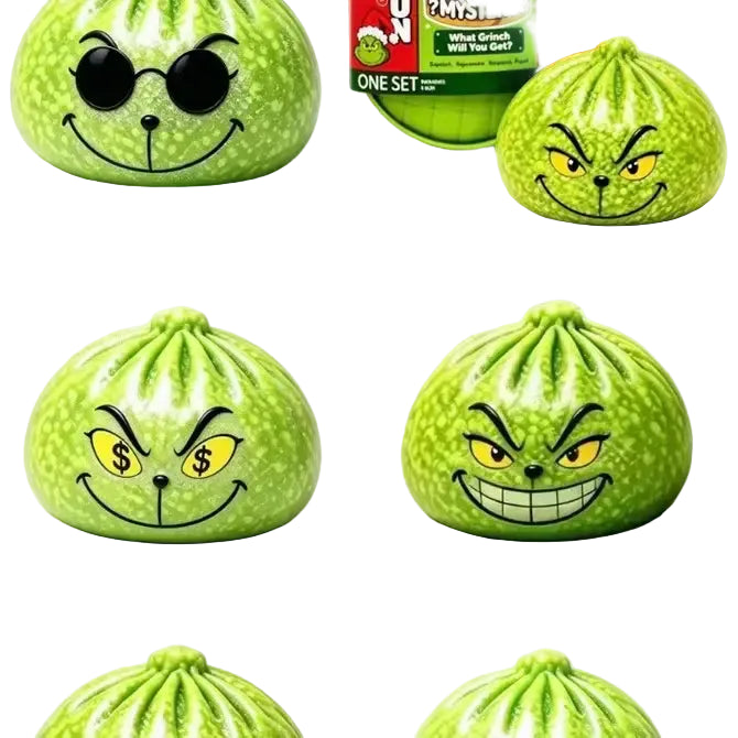 Glow-in-the-Dark Green Holiday Dumpling Squishy