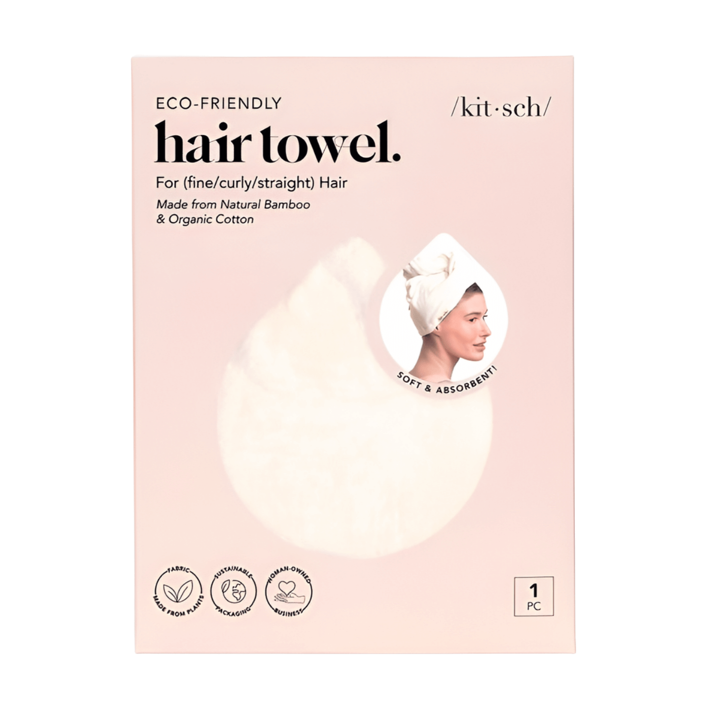 Kitsch Eco-Friendly Hair Towel - White – Alicia DiMichele Boutique