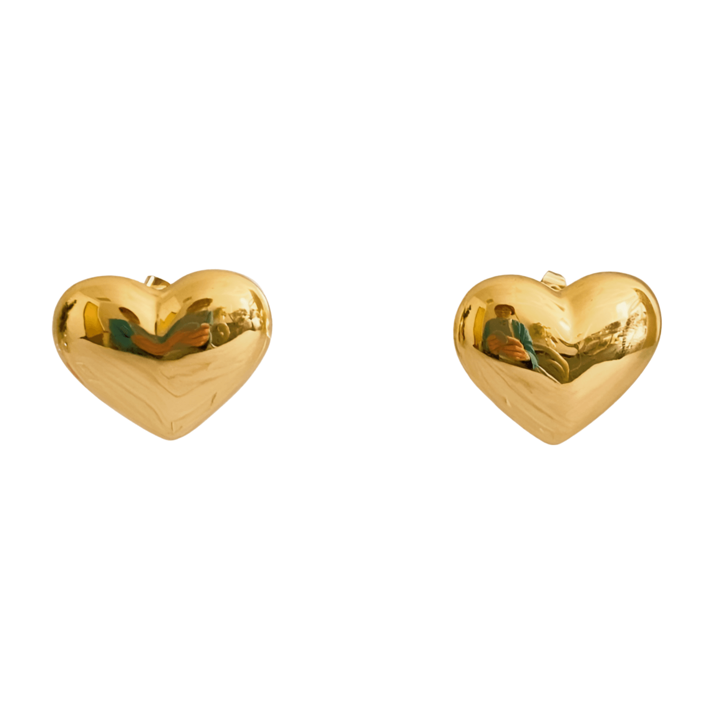 Polish My Heart Stud Earrings - Gold – Alicia DiMichele Boutique