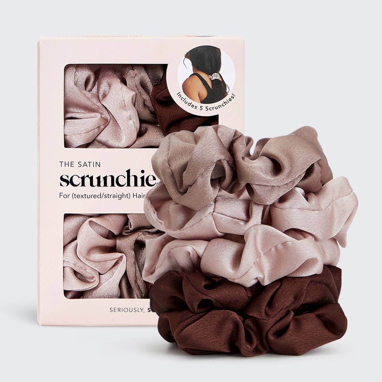 Kitsch Satin Sleep Scrunchies 5pc- Cameo – Alicia DiMichele Boutique