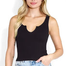 Notch Neck Sleeveless Top - Black – Alicia DiMichele Boutique