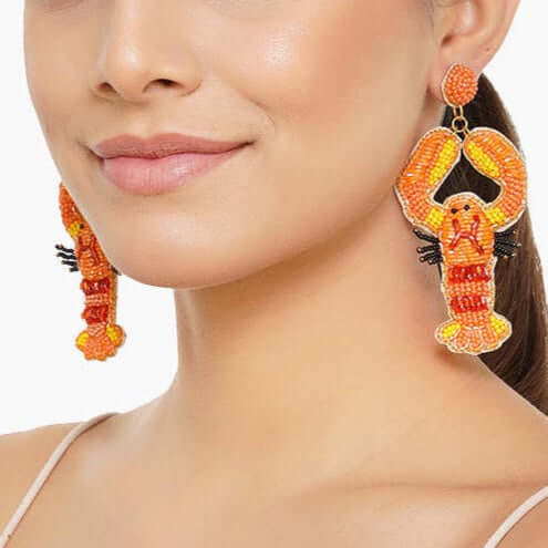 Beaded Lobster Earrings – Alicia DiMichele Boutique