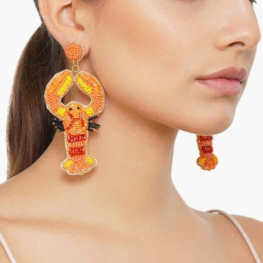 Beaded Lobster Earrings – Alicia DiMichele Boutique