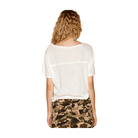 Scoop Slub Pocket Tee - Off White – Alicia DiMichele Boutique