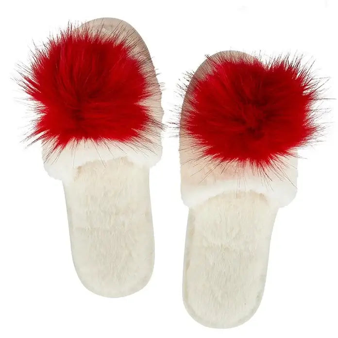 Red Pom Slippers – Alicia DiMichele Boutique