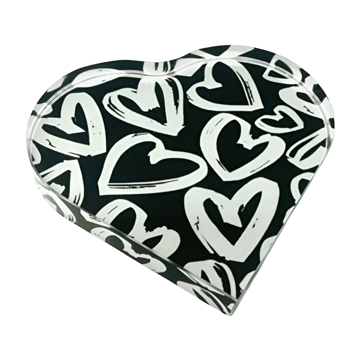 Graffiti Hearts Crystal Heart Paperweight – Alicia DiMichele Boutique