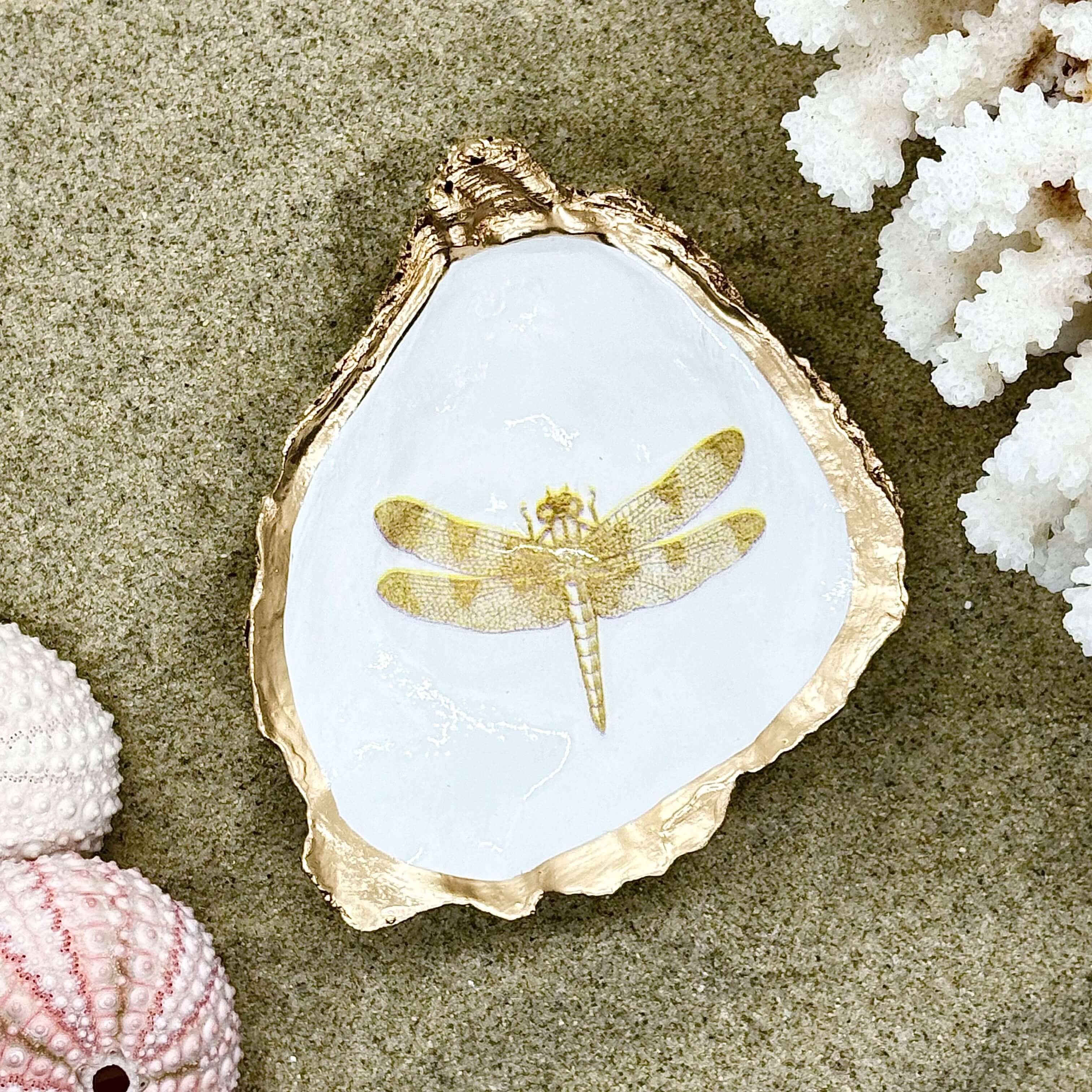 Gold Dragonfly Oyster Trinket Dish – Alicia DiMichele Boutique