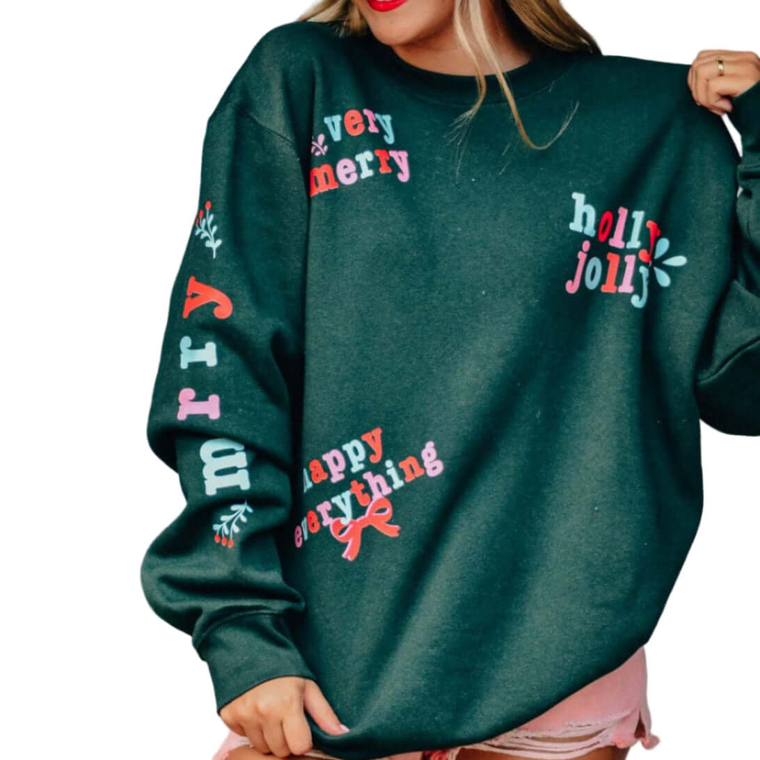 Merry Everything Sweatshirt – Alicia DiMichele Boutique