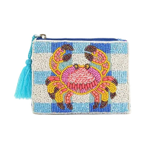 Crab It Beaded Coin Purse – Alicia DiMichele Boutique