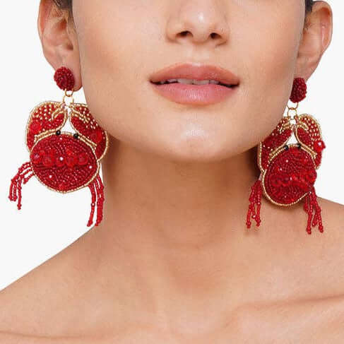 Crabby Beaded Dangle Earrings – Alicia DiMichele Boutique