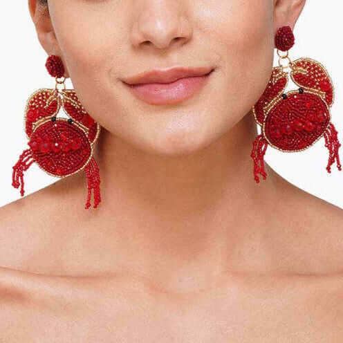 Crabby Beaded Dangle Earrings – Alicia DiMichele Boutique