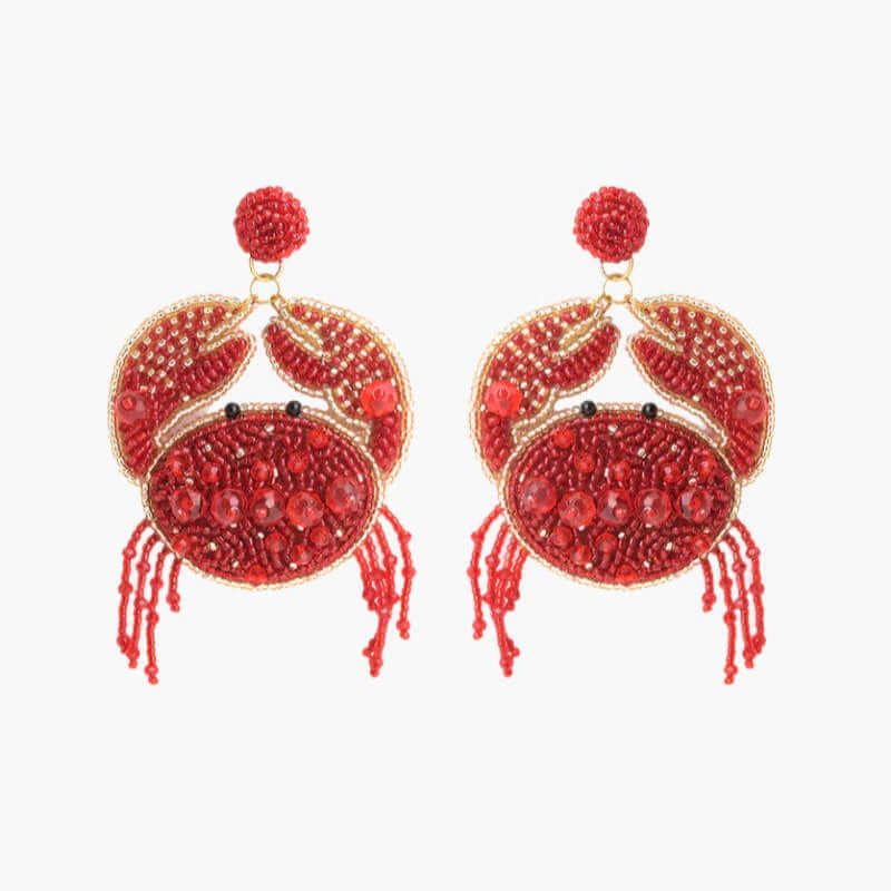 Crabby Beaded Dangle Earrings – Alicia DiMichele Boutique
