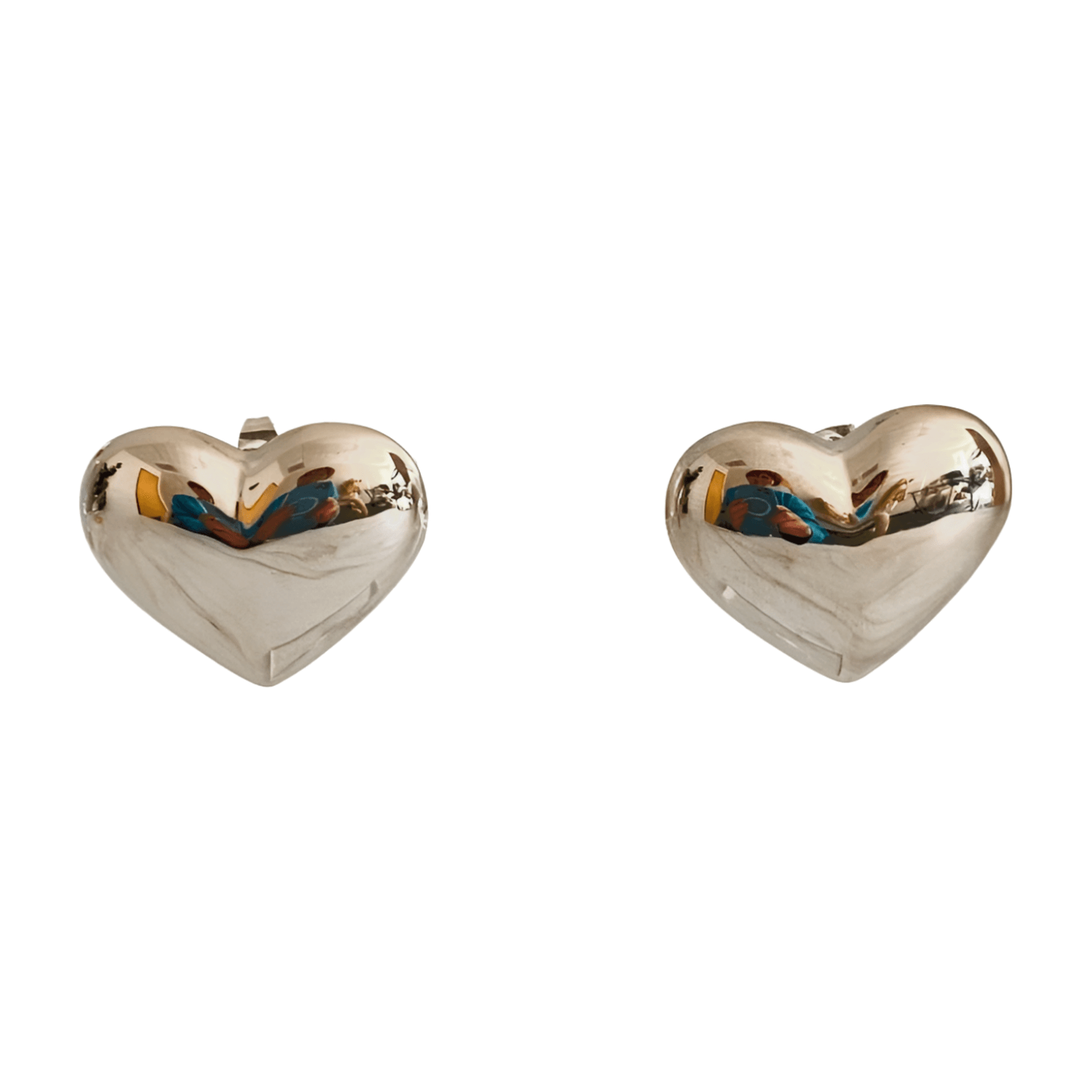 Polish My Heart Stud Earrings - Silver – Alicia DiMichele Boutique