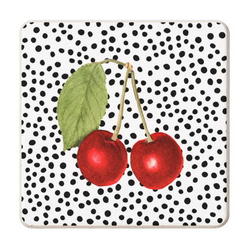 Polka Dot Cherry Ceramic Coaster – Alicia DiMichele Boutique