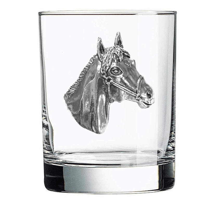 Silver Horse Head Rocks Glass – Alicia DiMichele Boutique