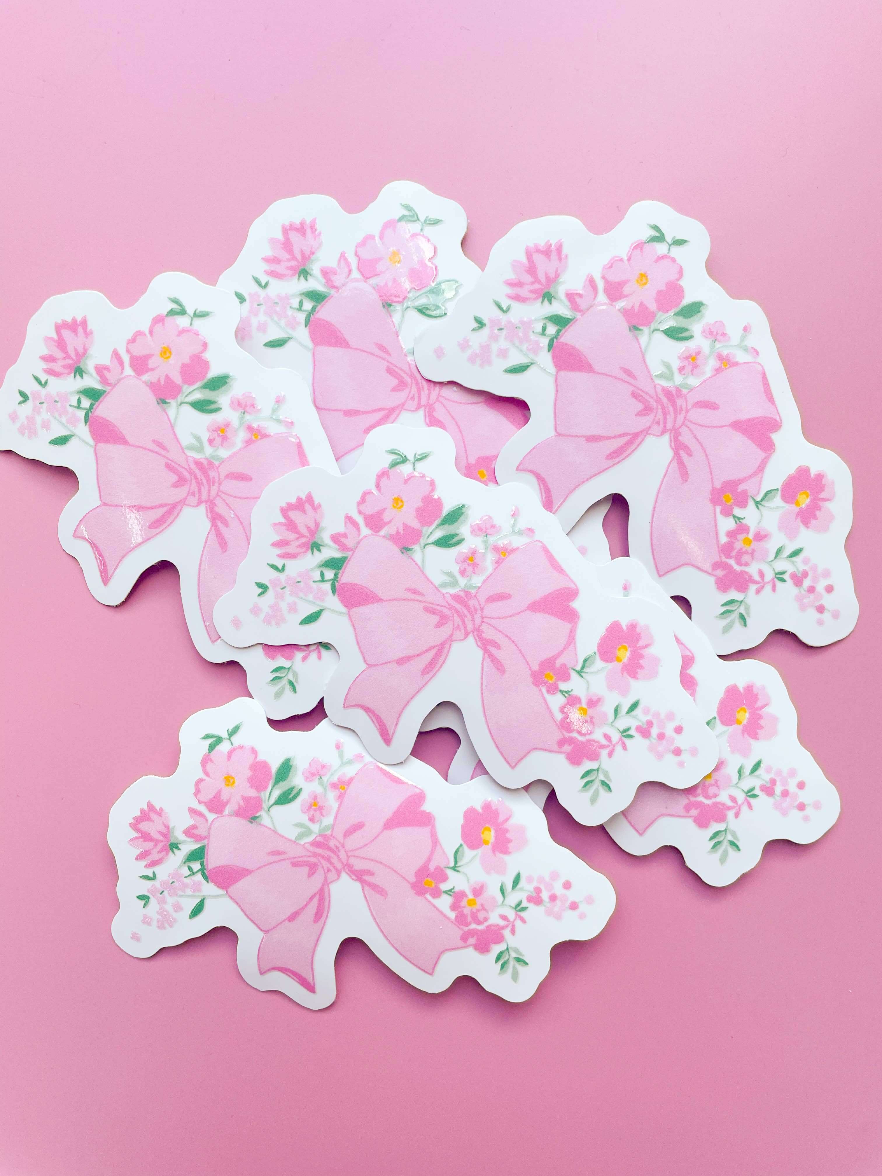 Coquette Floral Bow Sticker – Alicia DiMichele Boutique