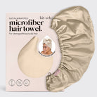 Kitsch Satin-Wrapped Hair Towel - Champagne – Alicia DiMichele Boutique