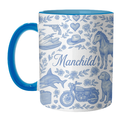 Manchild Blue Mug – Alicia DiMichele Boutique